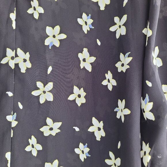 Halogen Black Floral Sheer Blouse - Picture 5 of 5